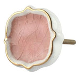 Olivia Pink and Gold Crackle Door Knob